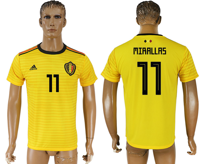 2018 world cup Maillot de foot BELGIUM #11 MIRALLAS